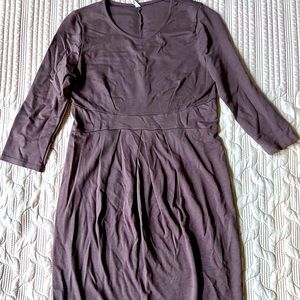 Mauve Fitted Maternity Dress